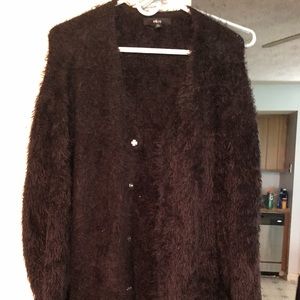 Soft shaggy sweater/cardigan by Ellis